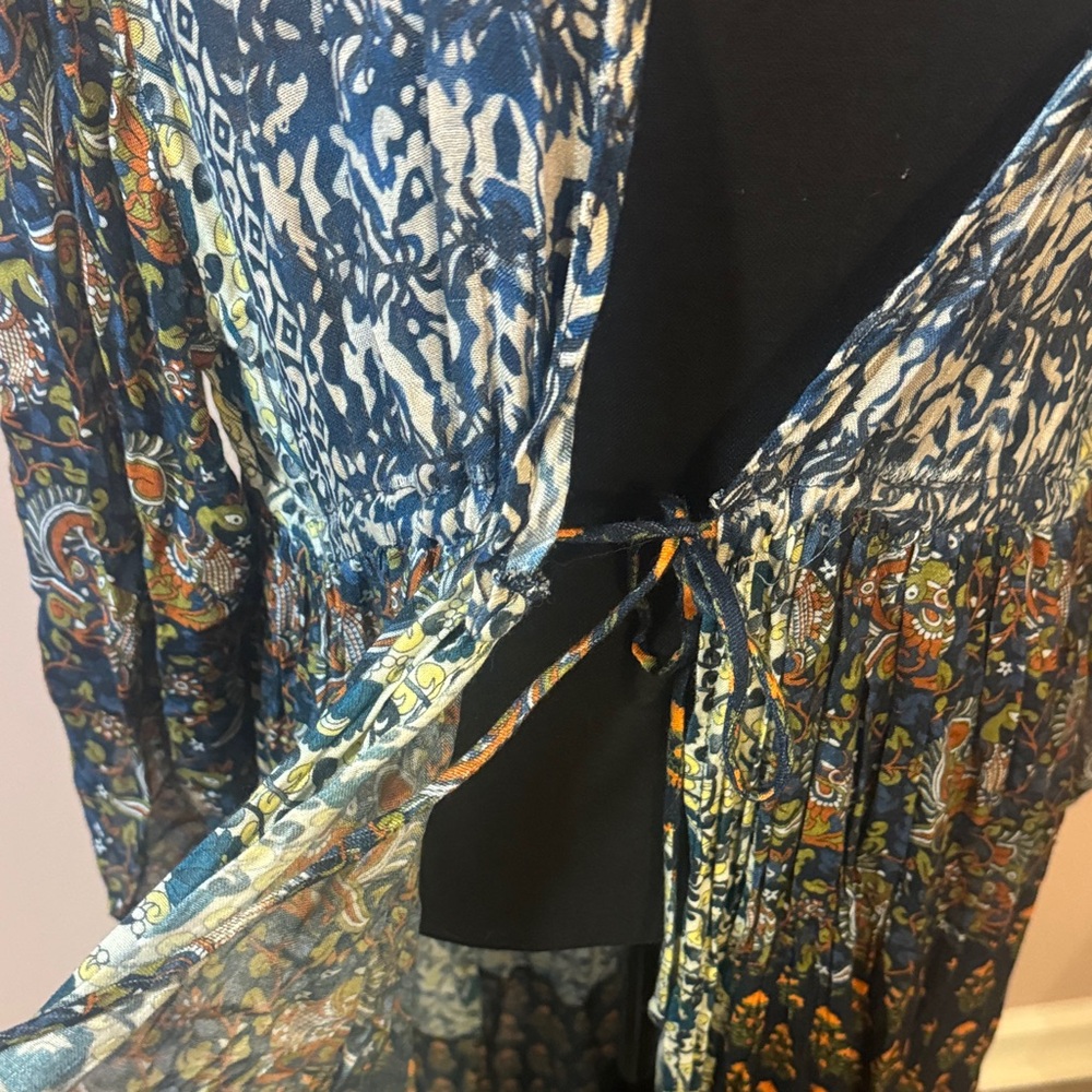 Free people Bohemian Navy Floral Maxi Dress - Picture 3 of 7